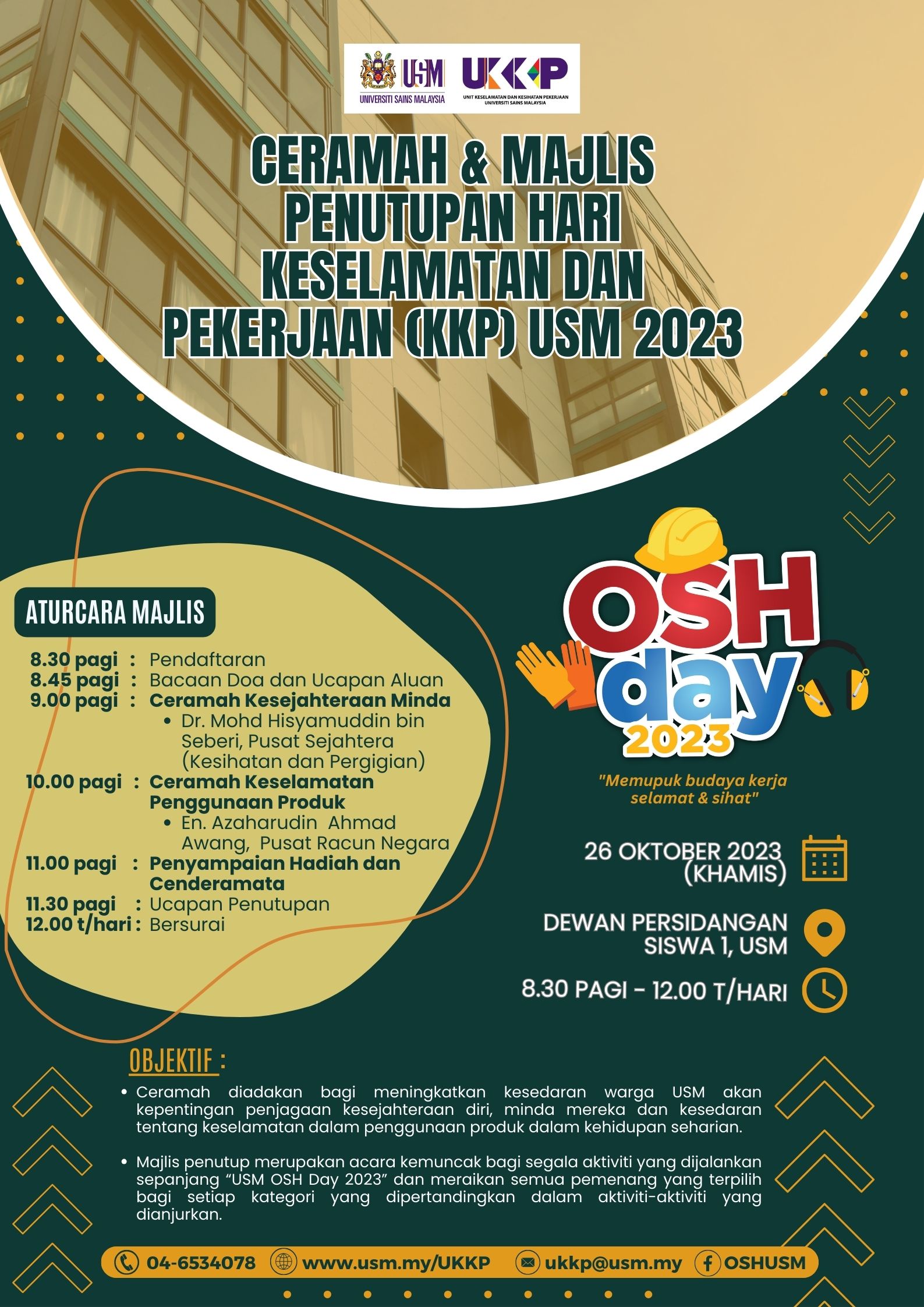 Ceramah dan majlis penutup OSH Day 2023 2